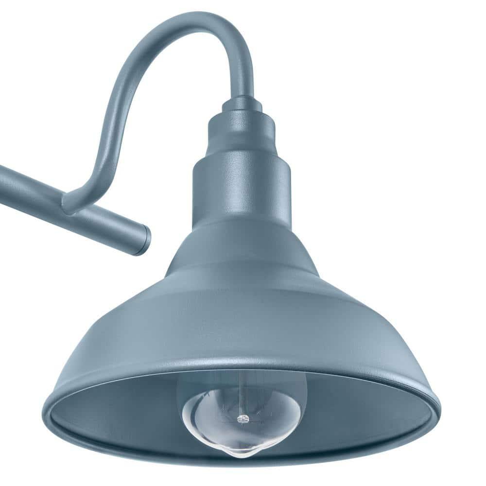 Ceybo Blue 3 Light Bathroom Vanity Light Wall Fixture with Farmhouse Metal Shades, Dimmable Modern Country Home Lighting