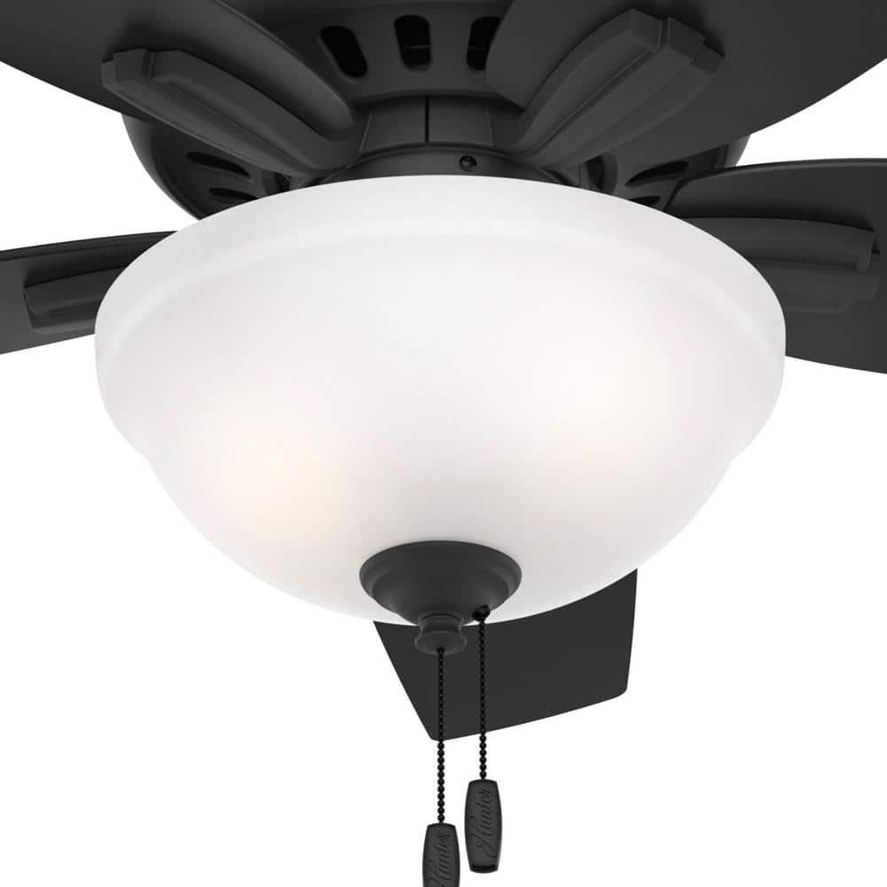Newsome 42" 5 - Blade Traditional Flush Mount Indoor Ceiling Fan with Lights and Pull Chains