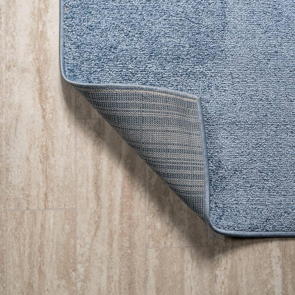 8'x10' Haze Solid Low-Pile Area Rug, Classic Blue - JONATHAN Y