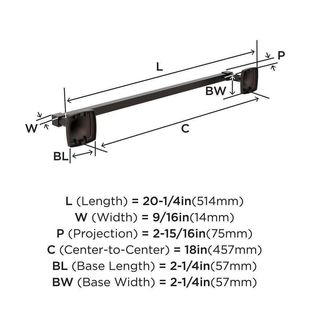 Stature 20.25" Wall Mounted Towel Bar