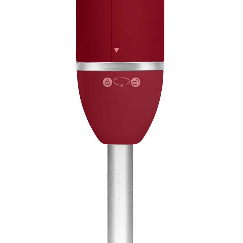Chefman Multi-Speed Immersion Hand Blender with Stainless Steel Blades, 300W, Multi Purpose, Red