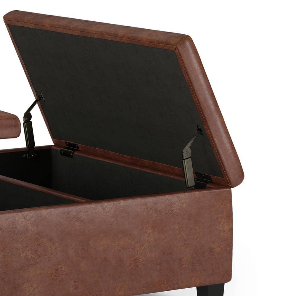 Simpli Home Ellis Coffee Table Storage Ottoman