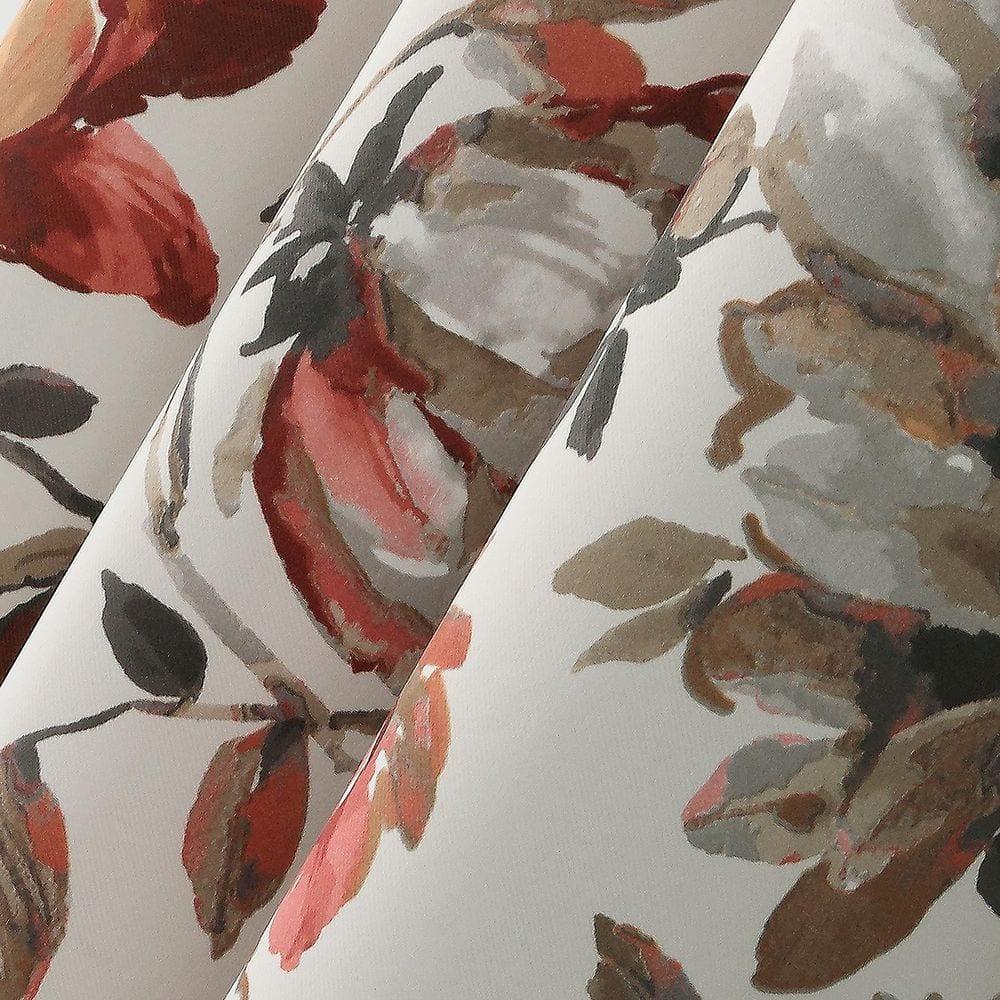 Sun Zero Irma Vintage Floral Blackout Grommet Curtain Panel, 40"x63", Stone