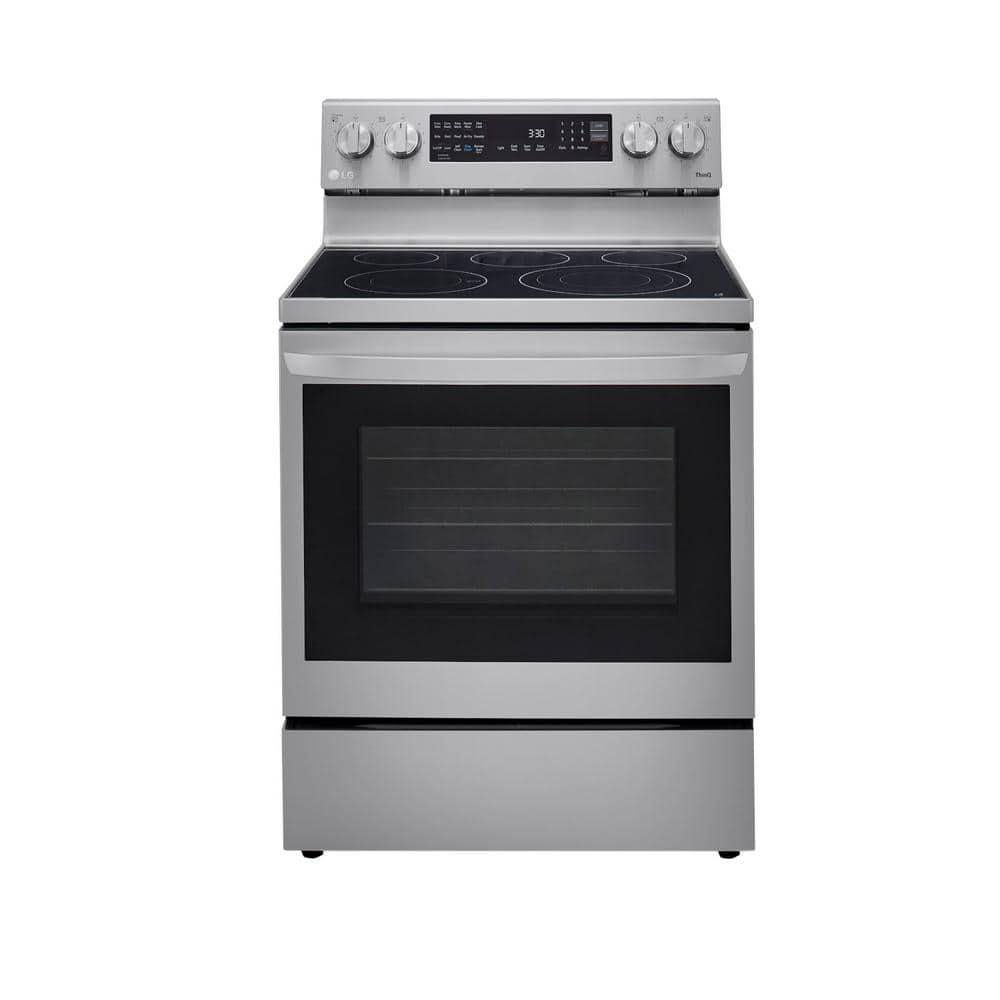 LG LG Smart Wi-Fi Enabled True Convection InstaView® Electric Range with Air Fry, 6.3 cu. ft. LREL6325F