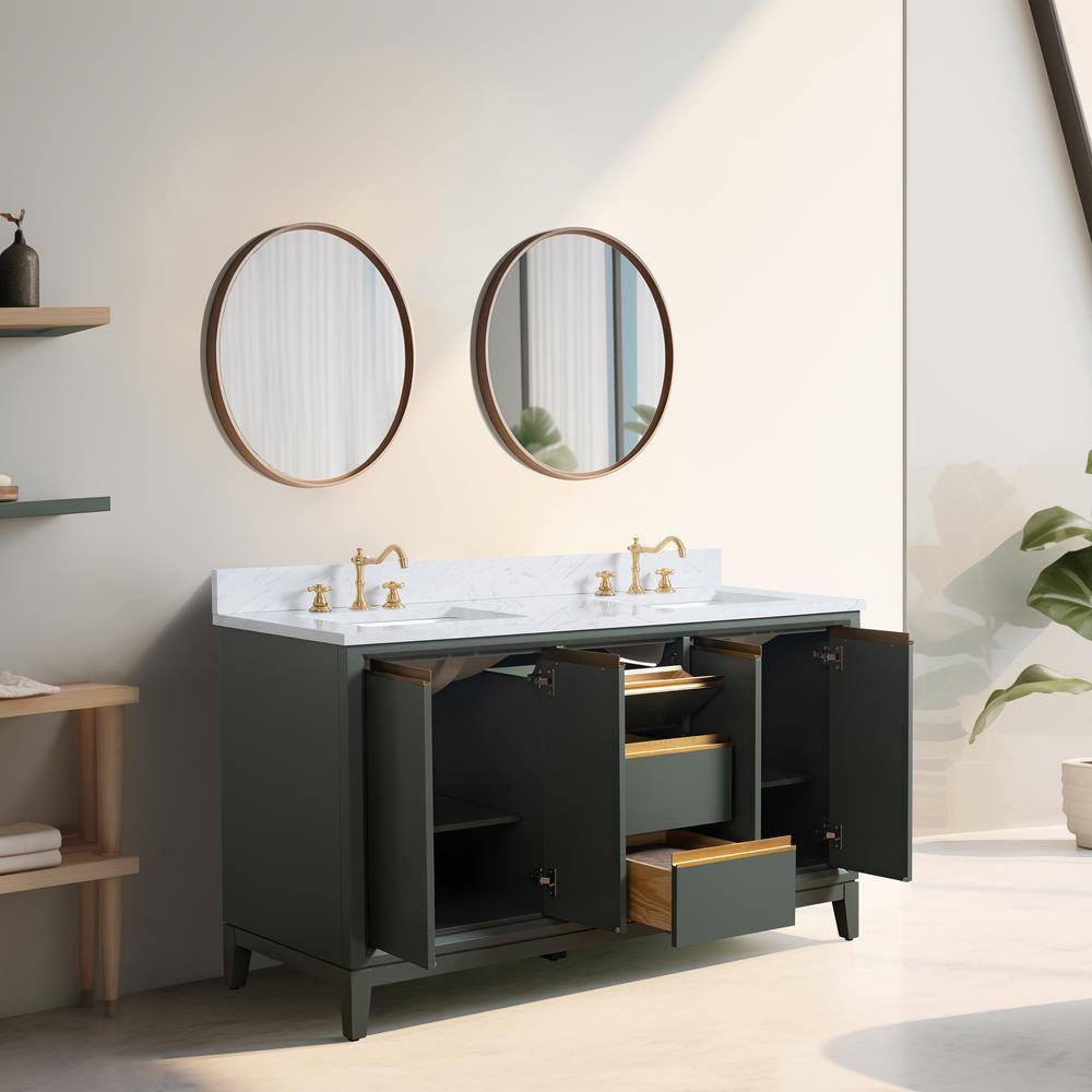 Vanity Art 60 Double Bathroom Vanity with Top