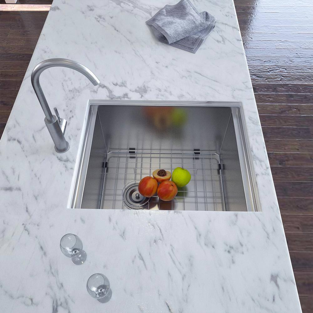 15'' L Undermount Single Bowl Stainless Steel Kitchen Sink