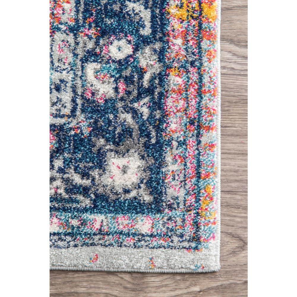 Nuloom Lilah Medallion 12x15 Indoor Area Rug for Living Room Bedroom Dining Room Kitchen, Blue/Multicolor
