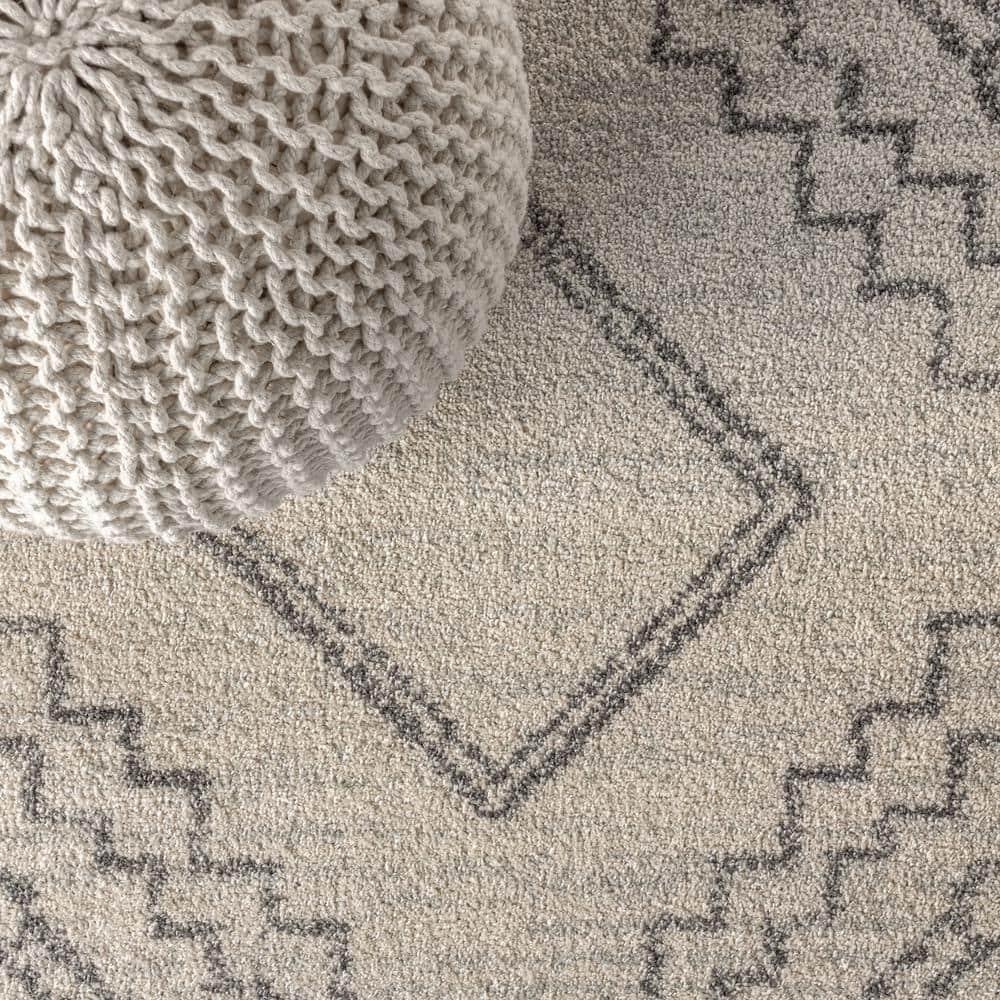 JONATHAN Y Amir Moroccan Beni Souk Cream/Gray 5 ft. x 8 ft. Area Rug