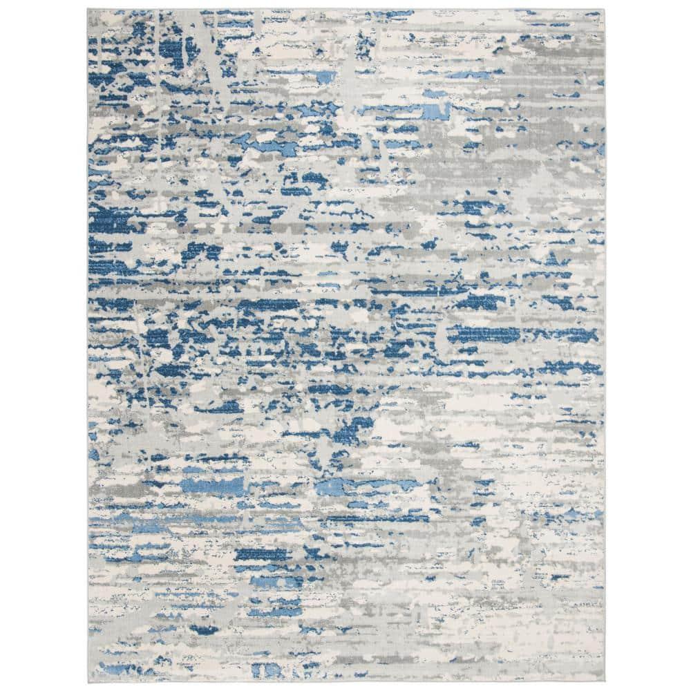 Jasper JSP107 Power Loomed Area Rug - Ivory/Blue - 8'x10' - Safavieh.