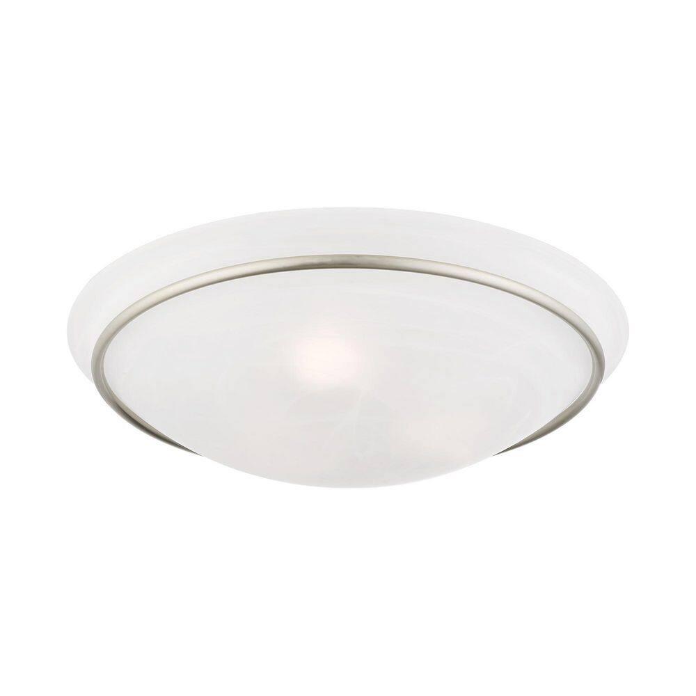 Livex Lighting Newburgh 3 - Light Semi-Flush Mount in  Brushed Nickel