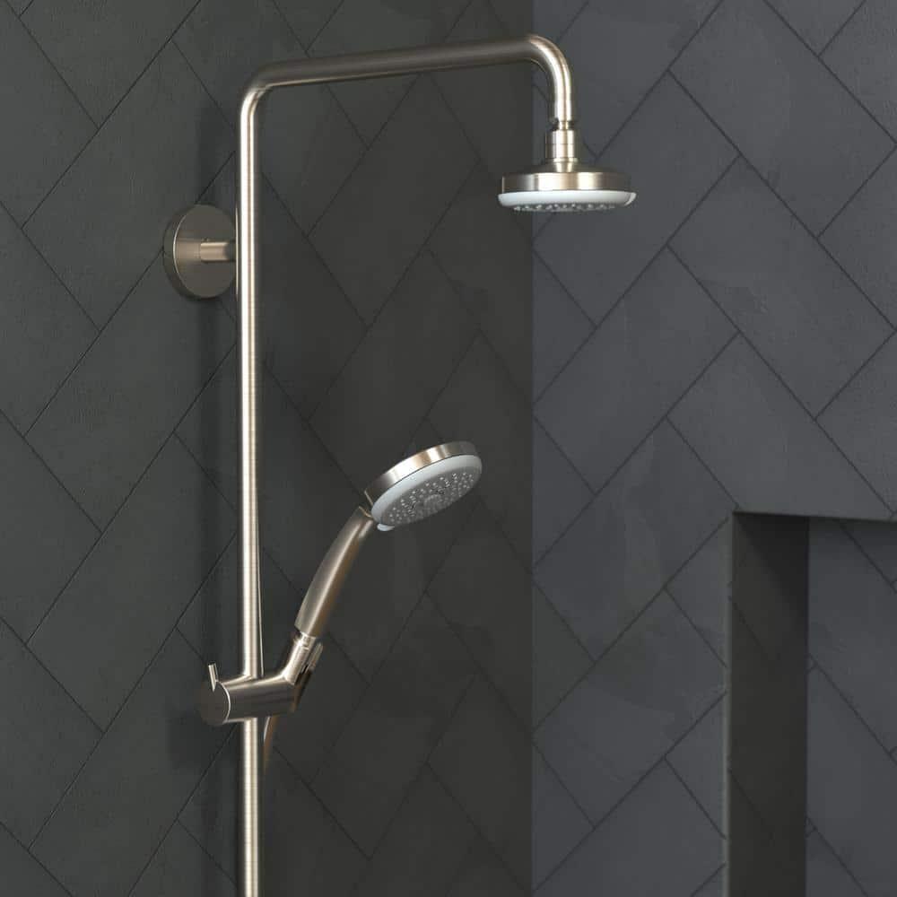 Brushed Nickel 4-inch Multi-Function Handheld Shower Head