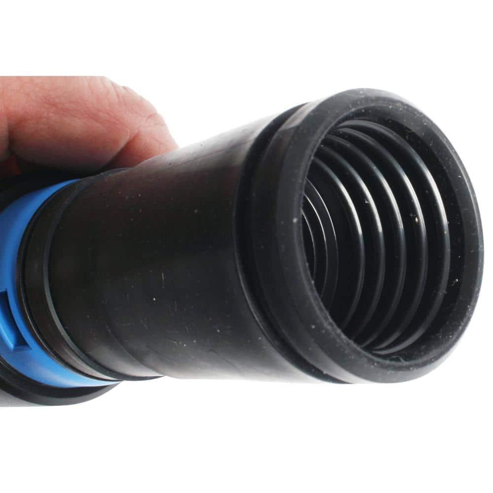 Cen-Tec Systems 94720 Quick Click 20 Ft. Hose for Home and Shop Vacuums with Expanded Multi-Brand Power Tool Adapter Set for Dust Collection, Silver