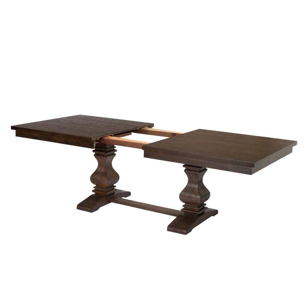 Walnut Wood Extendable Dining Table with Removeable 18" Leaf