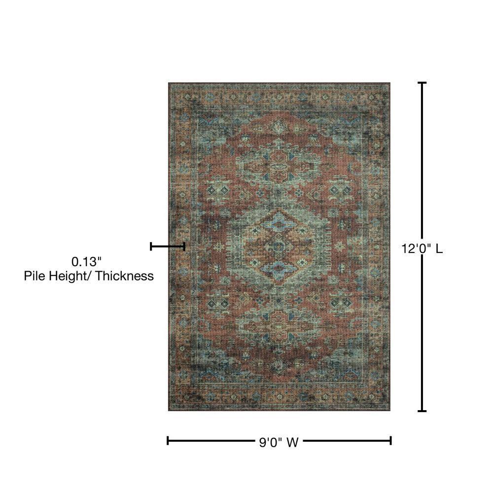 Loloi II Skye Oriental Terracotta / Sky Area Rug