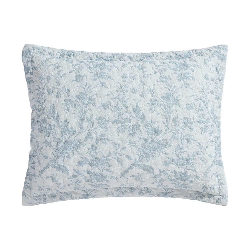 Amberly Blue Reversible Twin Microfiber Quilt Set