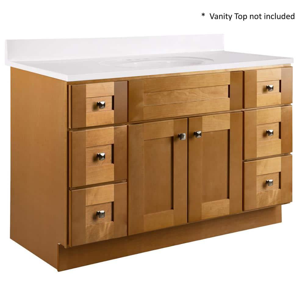 Design House Brookings 48 Inch Bathroom Vanity, Ready to Assemble, Solid Wood, Sherwin Williams – Design House, 599001-
