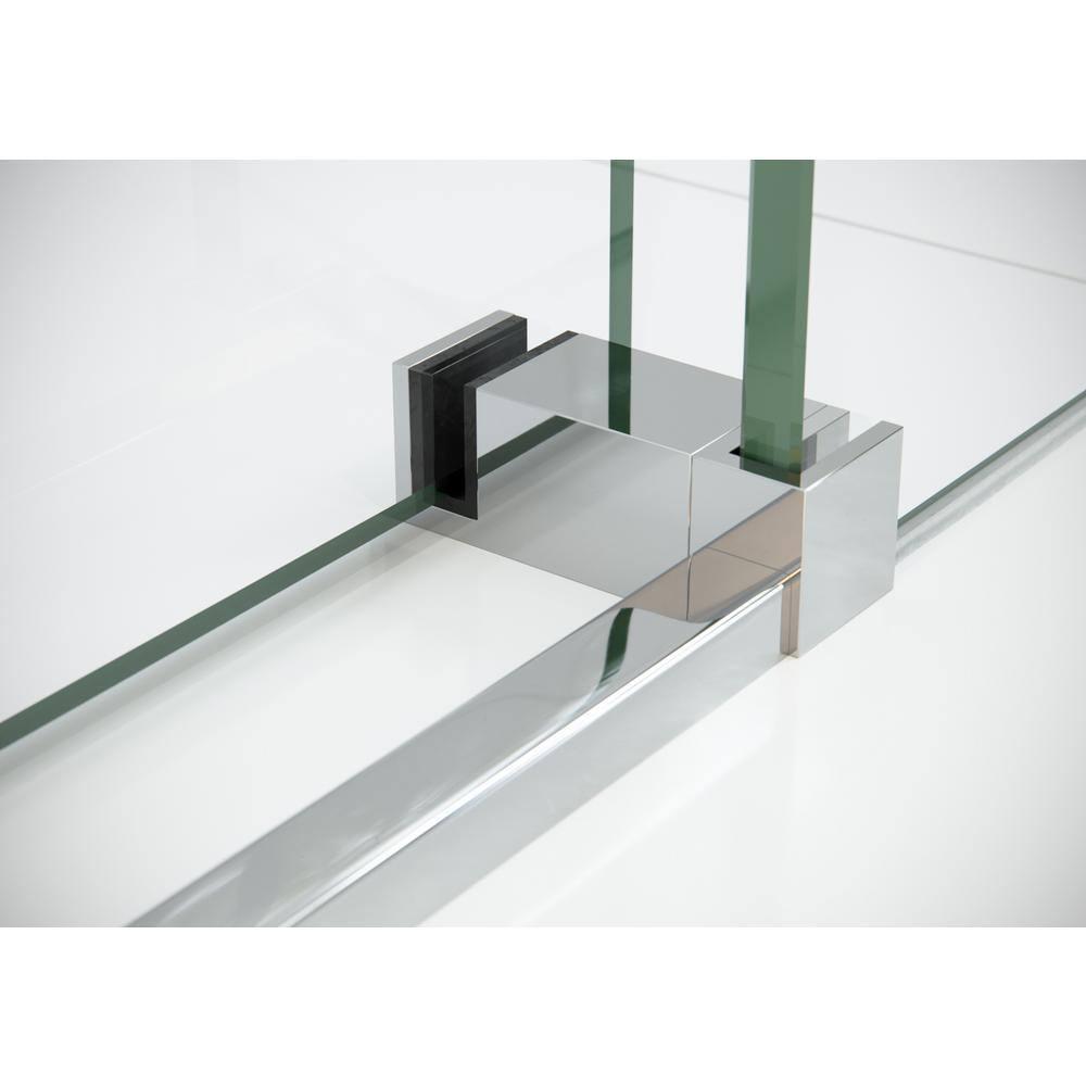 Glass Warehouse Nova 48 in. x 40 in. x 78 in. 90-degree Fully Frameless Sliding Glass Shower Enclosure 90SL-48-40-CH