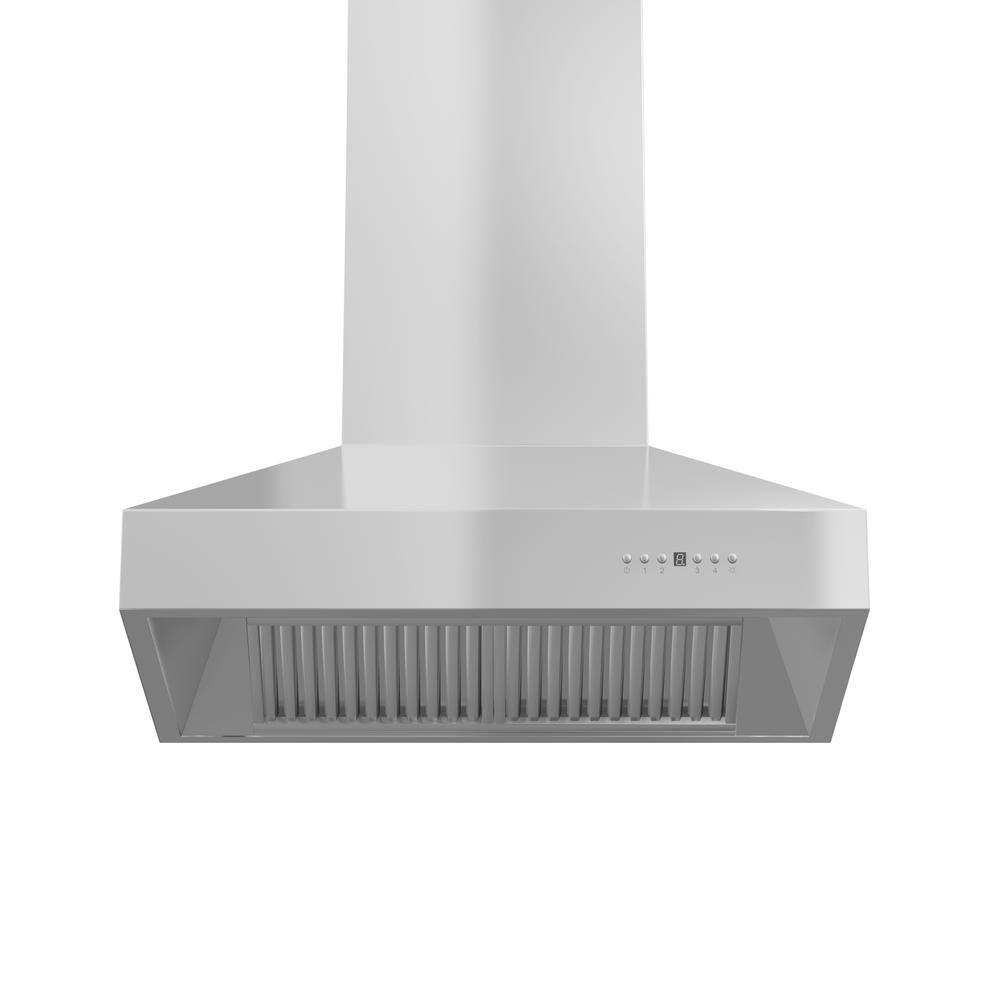 ZLINE ZLINE 42 in. Professional Ducted Wall Mount Range Hood in Stainless Steel W/ Crown Molding (667CRN-42) 667CRN-42