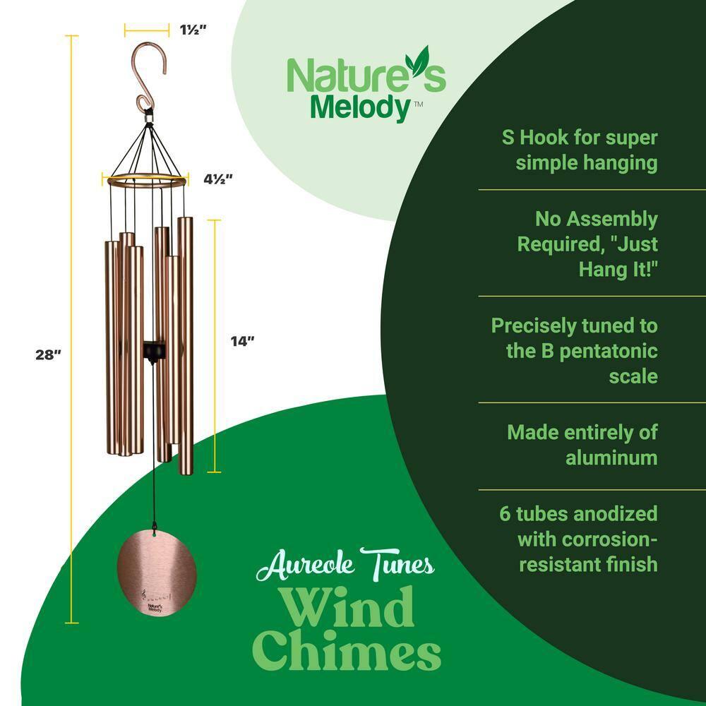 Nature's Melody Nature's Melody Tuned 6-Tube Outdoor Wind Chimes