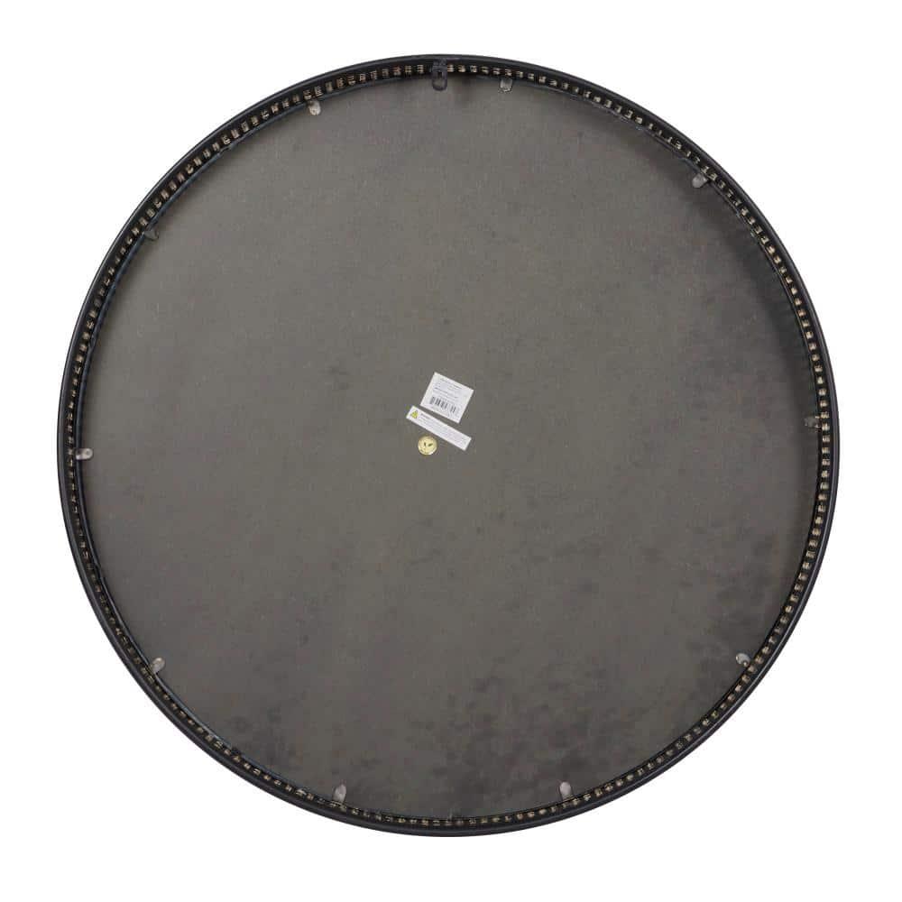 DecMode 32" x 32" Black Wall Mirror with Thin Frame