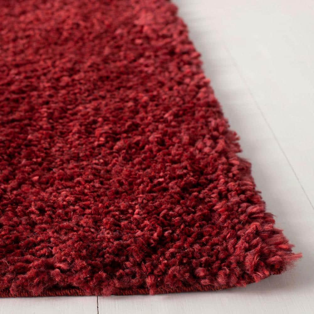 August Shag 900 AUG900 Power Loomed Indoor Area Rug - Burgundy - 8'x10' - Safavieh