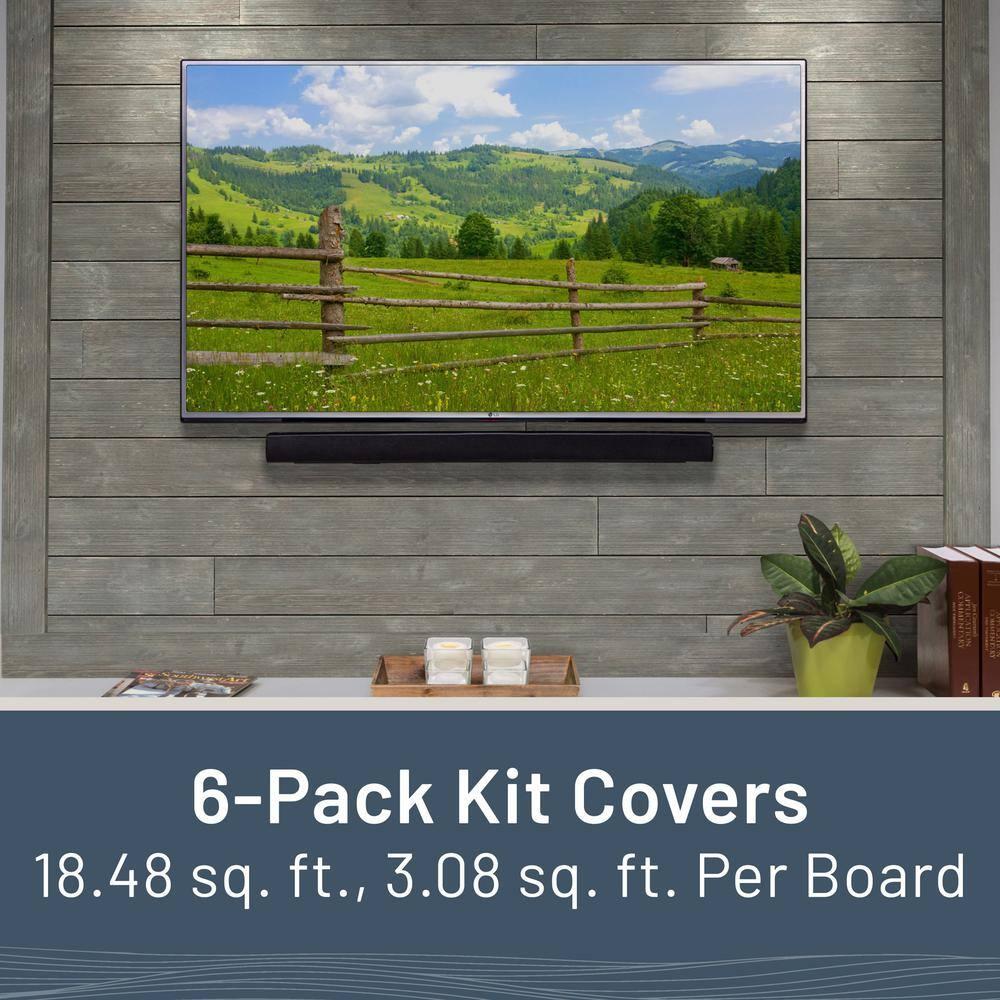 Edge Edge 1 in. x 6 in. x 8 ft. Rustic Collection Shiplap Pine Board (Set of 6)