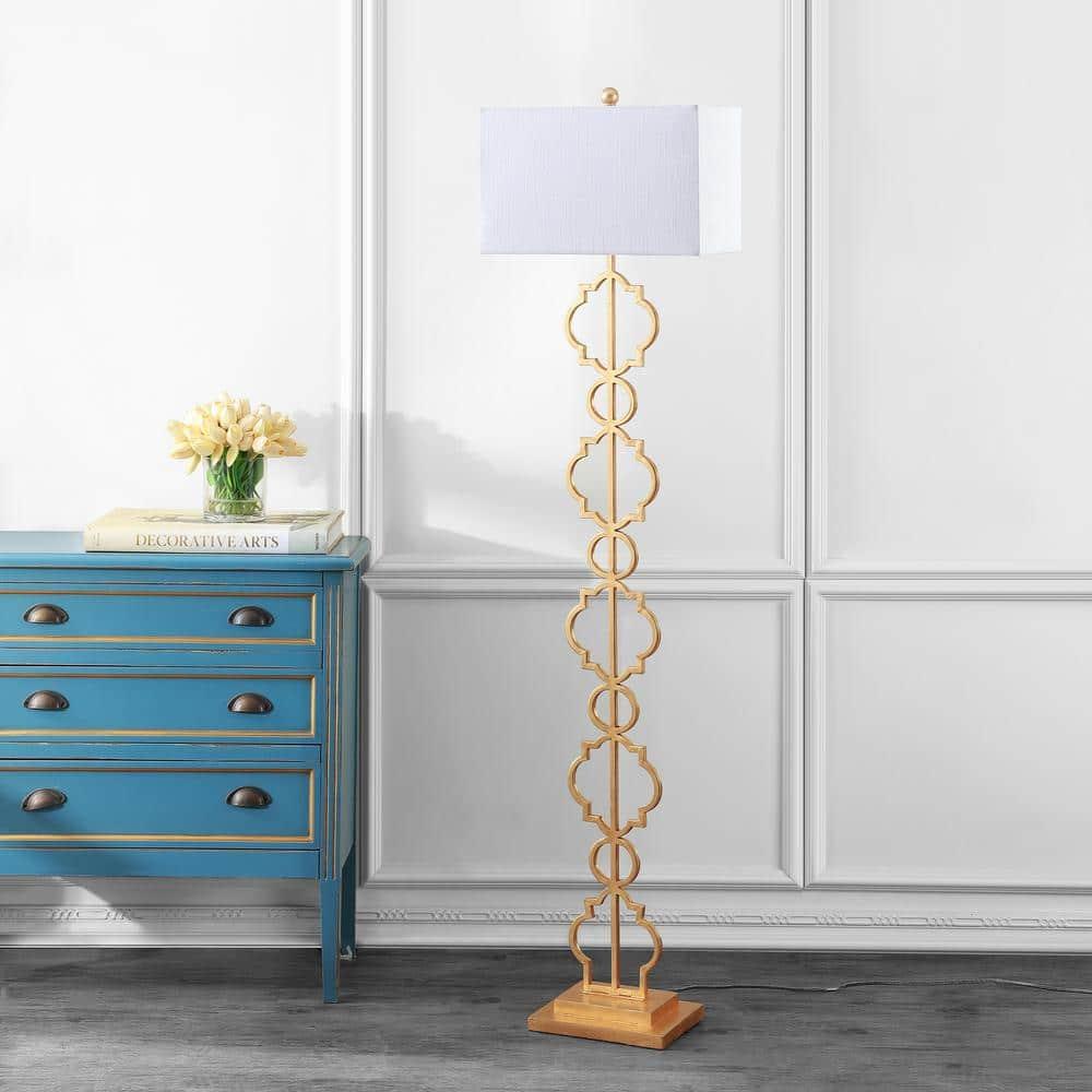 Jonathan Y Selina Iron Ogee Trellis Modern Led Floor Lamp