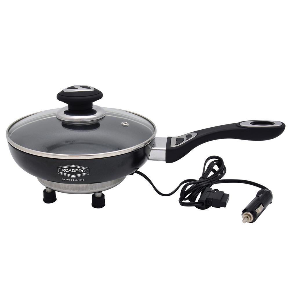 RoadPro 12 Volt Portable Electric Cooking Frying Pan w/ Non-Stick Surfaces