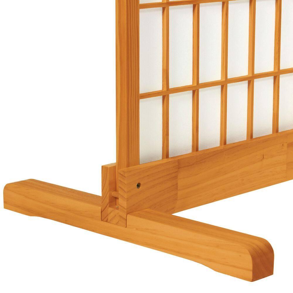 Room Divider Stand Honey 4 Panel