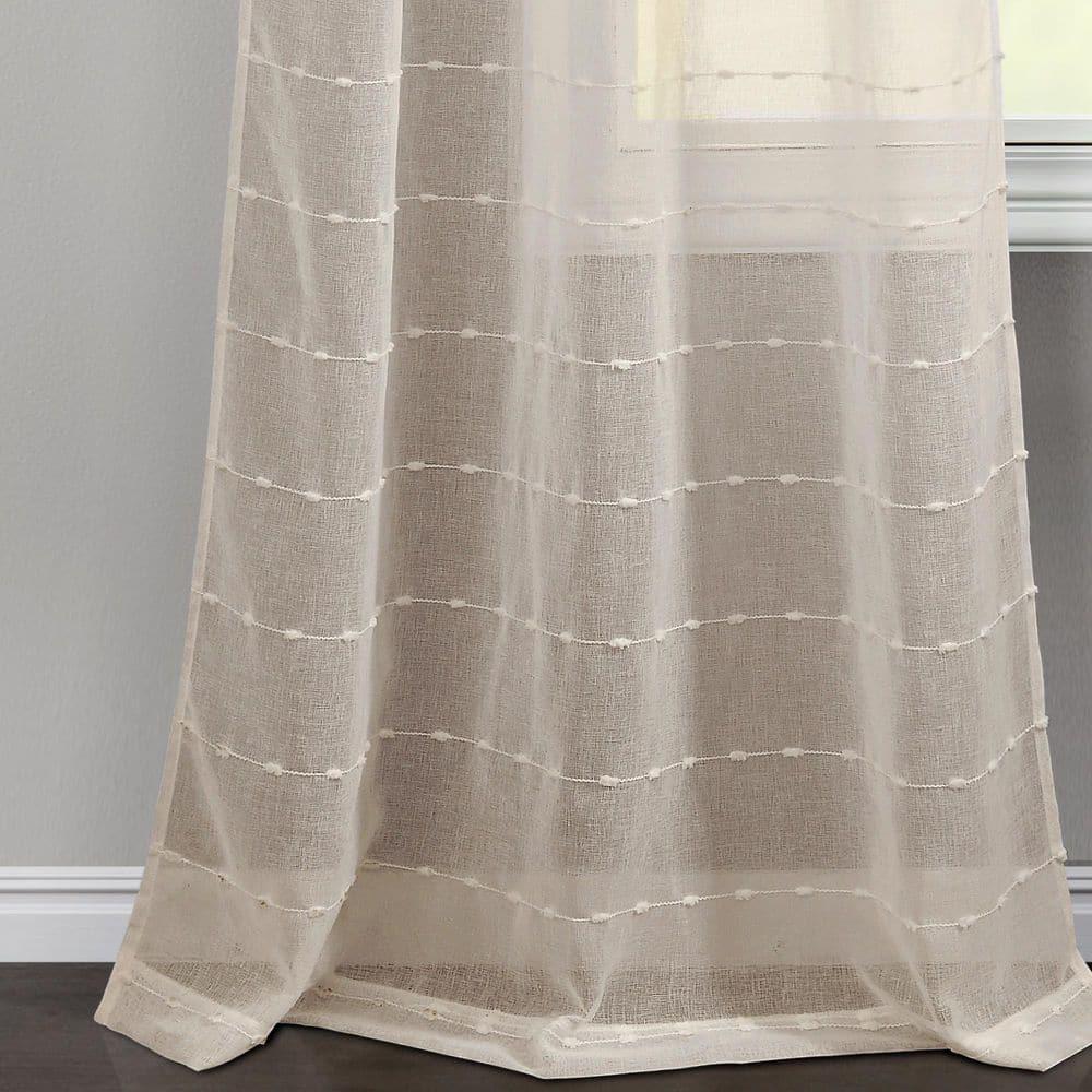 Lush Decor Solid Sheer Curtain Panels (Set of 2)