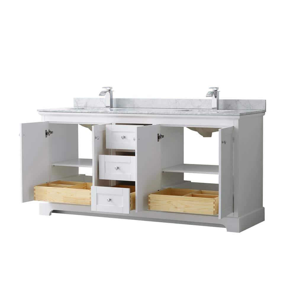Avery 72'' Double Bathroom Vanity with Stone Top