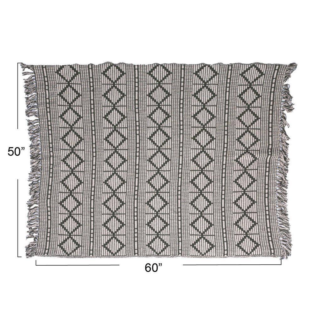 Bloomingville Hand Woven Throw Blanket