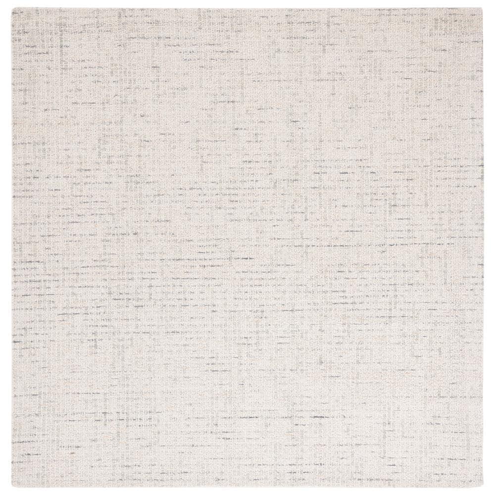Abstract ABT468 Handmade Indoor Area Rug - Ivory/Light Gray - 8'x8' - Safavieh
