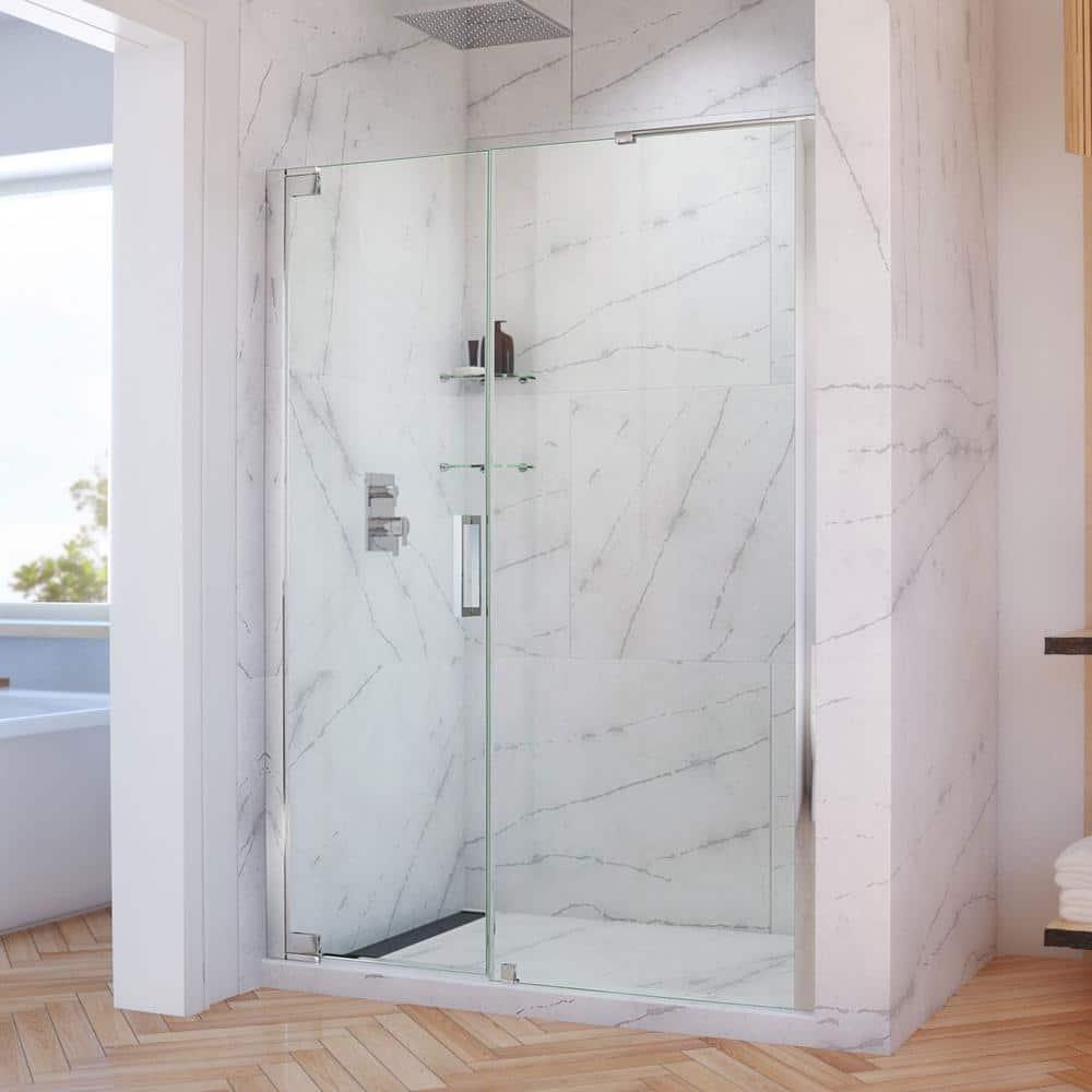 DreamLine Elegance-LS 55" W x 72" H Pivot Frameless Shower Door with ClearMax™ Technology SHDR-4327300-01