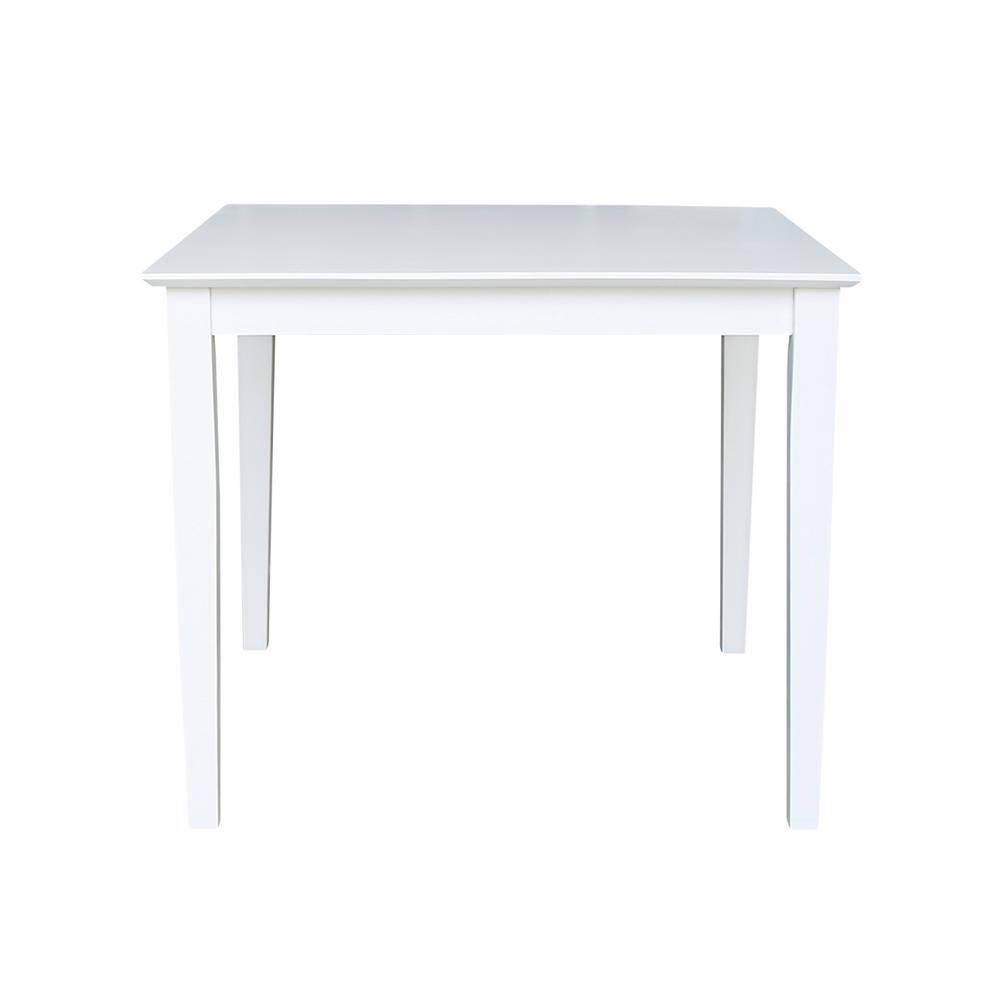 International Concepts Solid Wood Top Table - Dining Height - in White