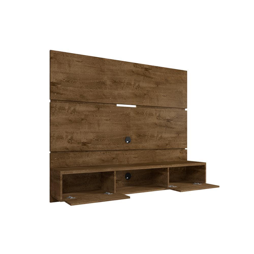 Manhattan Comfort Vernon Floating Wood Entertainment Center in Brown