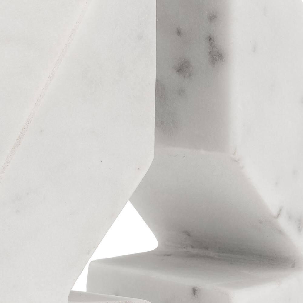 Sagebrook Home Marble, Set of 2 6"h Right Triangle Bookends, White
