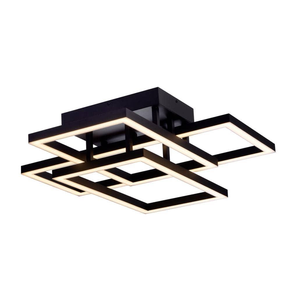 Radium 28-in Integrated LED Rectangular ETL Certified Semi Flush Ceiling Light