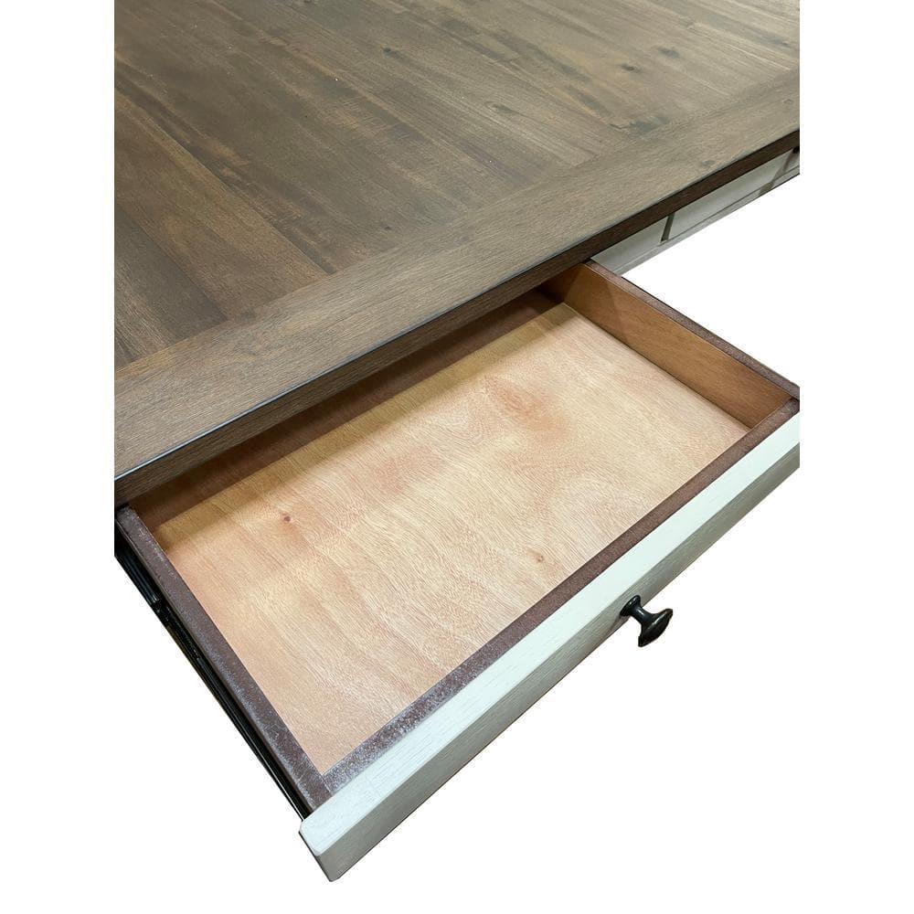 Best Master Furniture Belle Mesa de Comedor Rectangular de Madera Maciza de 78" en Color Crema Roble