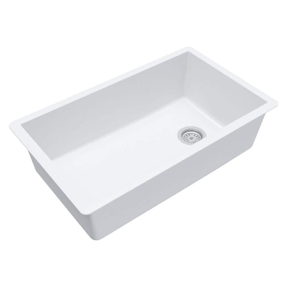Karran Undermount Quartz Composite 31-3/4'' X 19-1/4'' Single Bowl Kitchen Sink