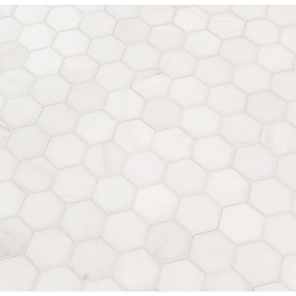 Bianco Dolomite 2" x 2" Marble Mosaic Tile in White