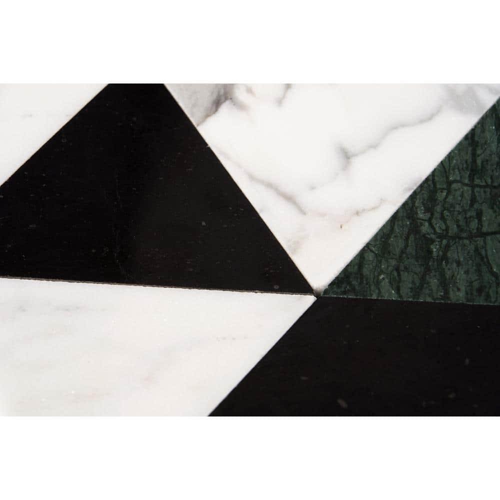 Prisma Dark Green 7.75 in. x 13.5 in. Polished Marble Floor and Wall Tile (0.73 sq. ft./Each)