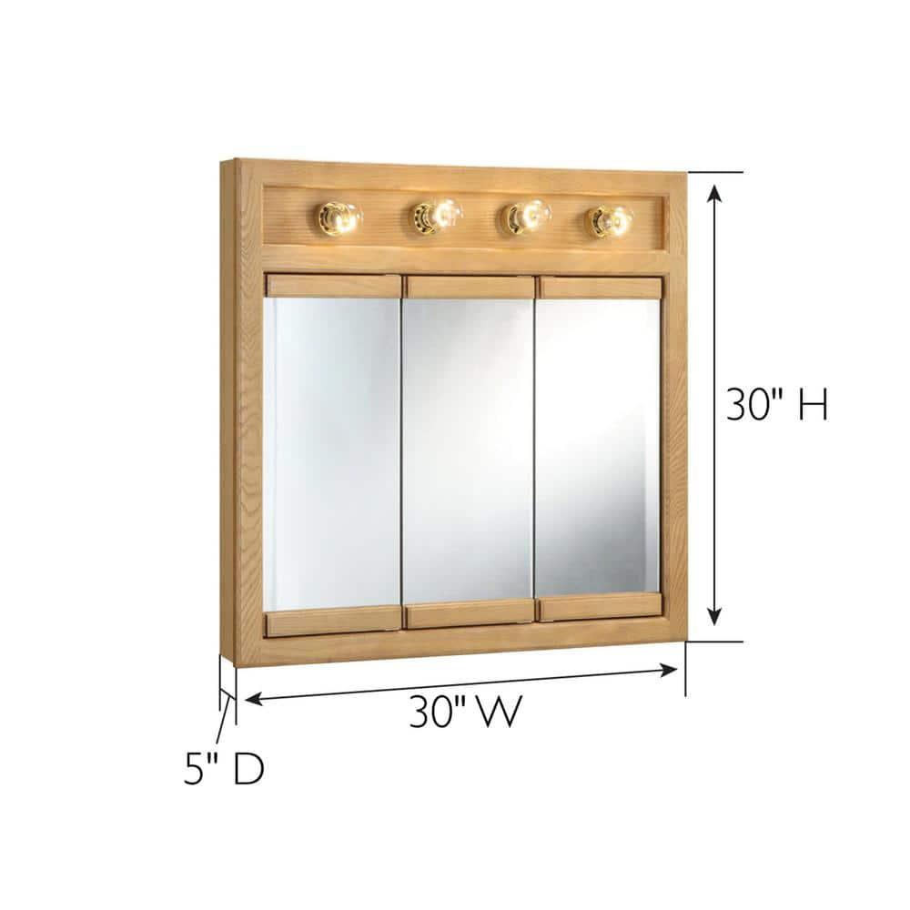 Design House Wall Mount Richland 30" Bathroom Cabinet, Nutmeg Oak