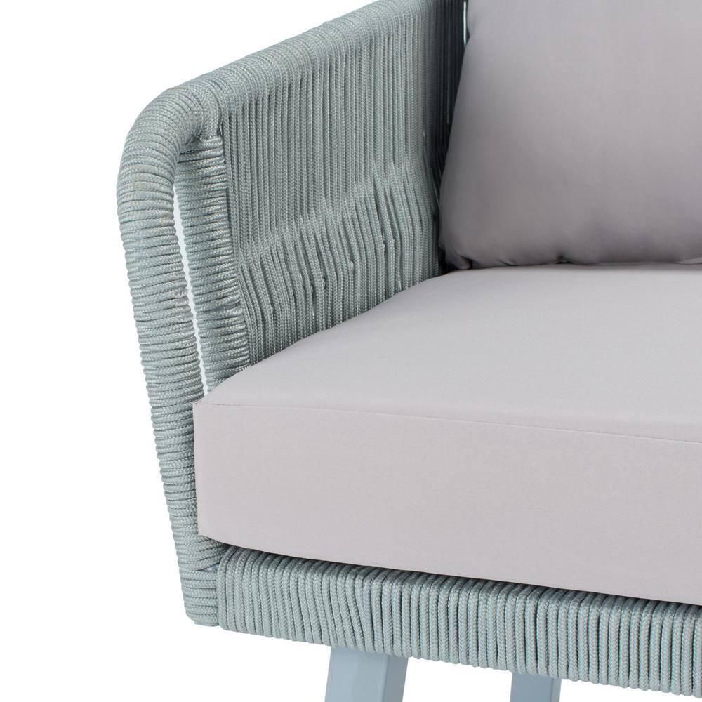 Kerson 4 Piece Rope Living Set - Indoor/Outdoor - PAT7519 - Grey/Grey - Safavieh