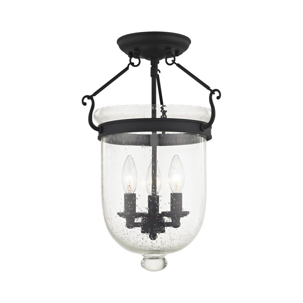Glass Semi Flush Mount