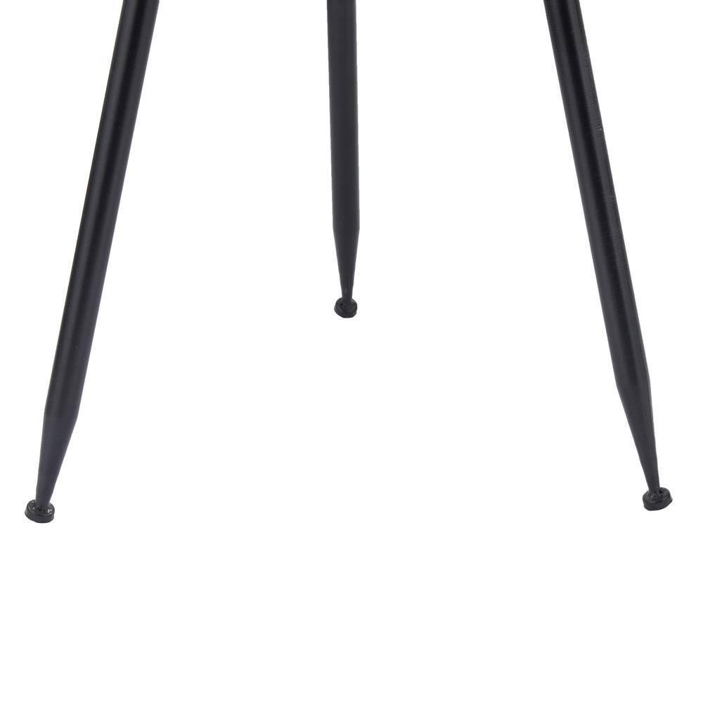 30 in., and 26 in. Large Black Metal Indoor Outdoor Planter (2- Pack)