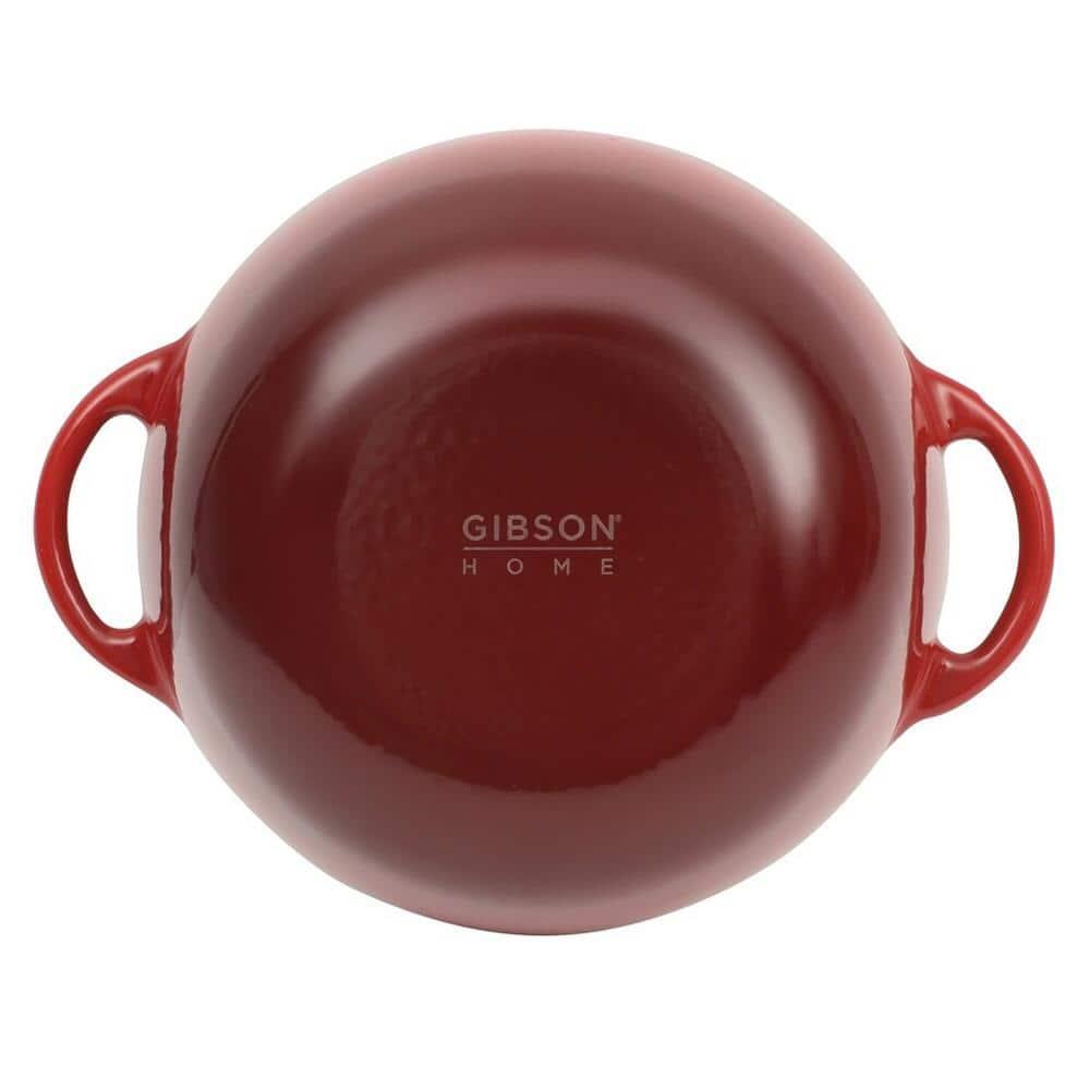 Gibson Home Gibson Home Addlestone 2.65 Quart Enamel Cast Iron Dutch Oven - Red