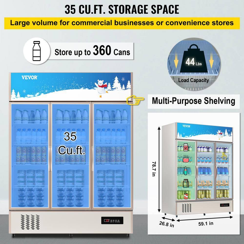 VEVOR VEVOR 35 Cubic Feet Refrigerated Display Case - 59''