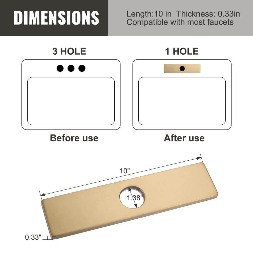iVIGA VCC06G iVIGA 10" Sink Faucet Hole Cover Deck Plate