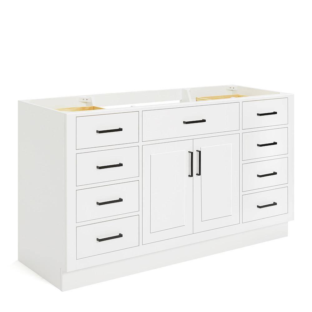 Ariel T060s-Bc Hepburn 60" Single Free Standing Vanity Cabinet Only - White
